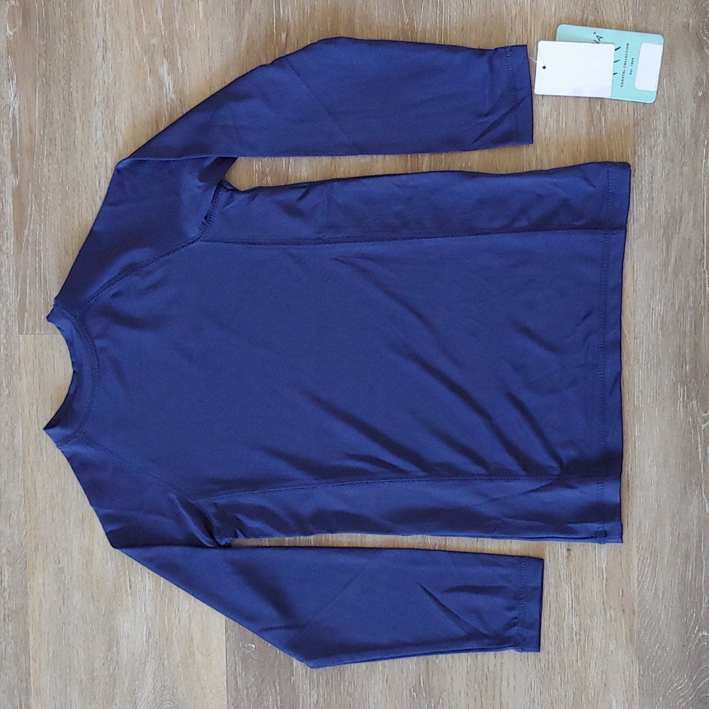 NWT Spicy Tuna Boys Long Sleeve Rash Guard Blue Size M